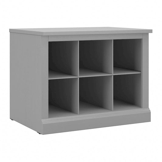 Banc à chaussures Woodland 24W avec étagères, par Bush Furniture