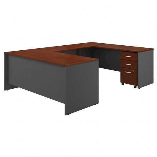 Bureau en U de 72 pouces de largeur, série C, avec tiroirs, par Bush Business Furniture