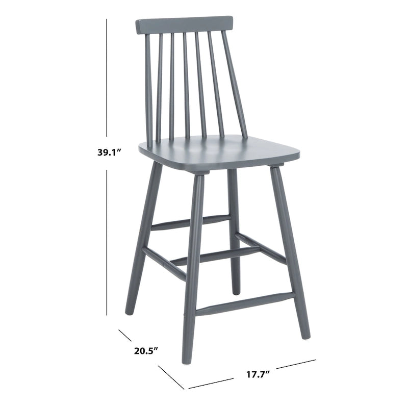 Tabouret de bar SAFAVIEH Beaufort 24 pouces, style ferme, piètement à fuseaux (lot de 2) - 46 cm (L) x 53 cm (P) x 99 cm (H)