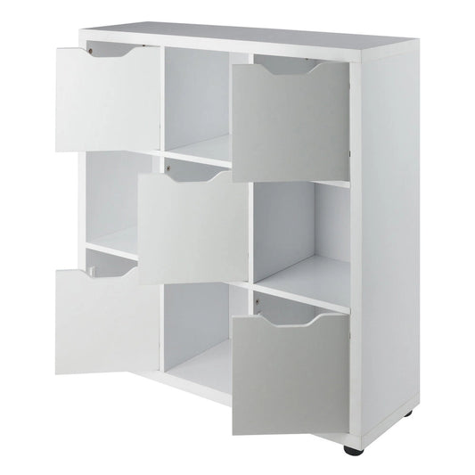 Armoire de rangement en bois à 3 niveaux - 37,5 - Blanche