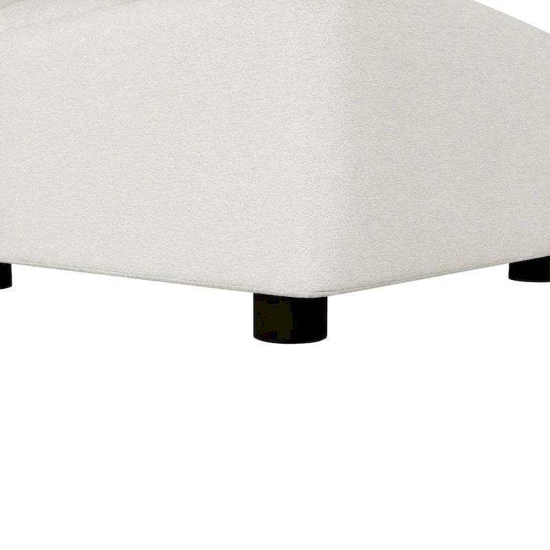 Canapé d'angle modulable en velours en forme de U, 6 places, avec deux poufs, design réversible pour un espace de vie personnalisable.