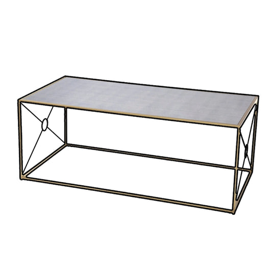 Table basse Lanfranco de style transitionnel en métal doré de SEI Furniture
