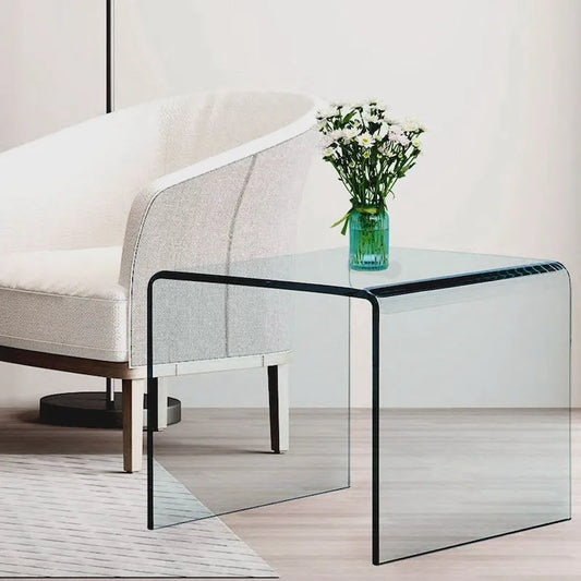 Console en verre, Console en verre trempé transparent