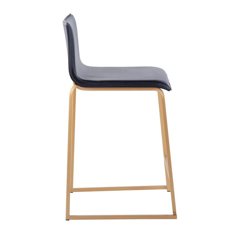 Tabouret de bar rembourré Mara couleur orchidée argentée (lot de 2) - Non disponible