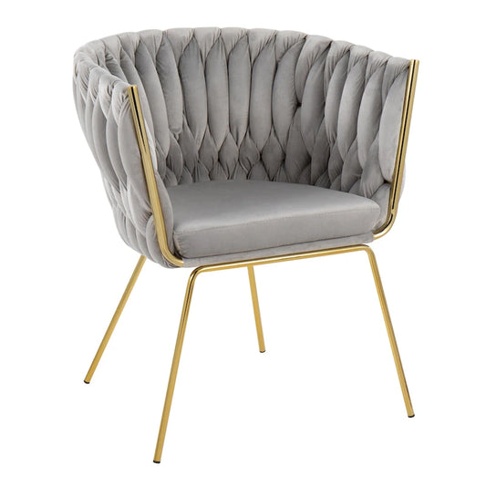 Chaise Erika tressée Silver Orchid