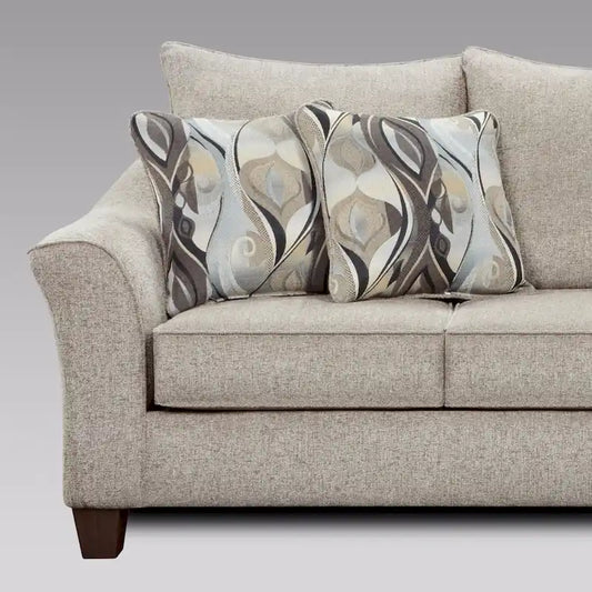 Canapé deux places Roundhill Furniture Camero en tissu avec dossier coussin