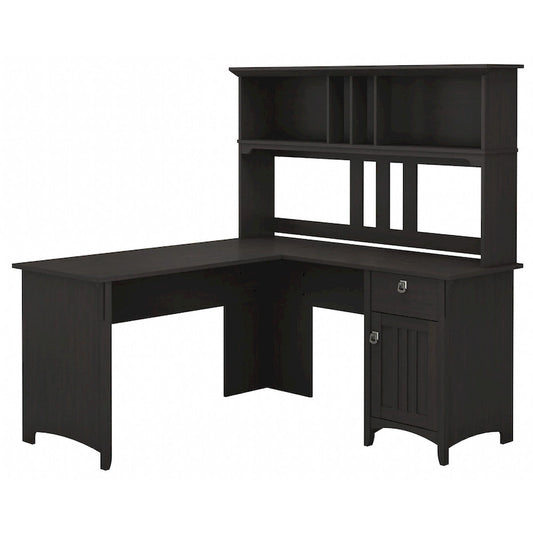 Bureau en L Bush Furniture Salinas 60W avec rangement intégré