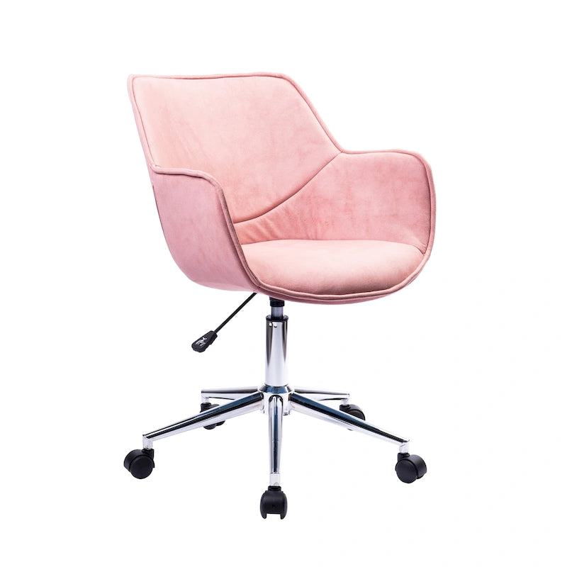 Chaise de bureau réglable Porthos Home Xen, microfibre, piètement chromé