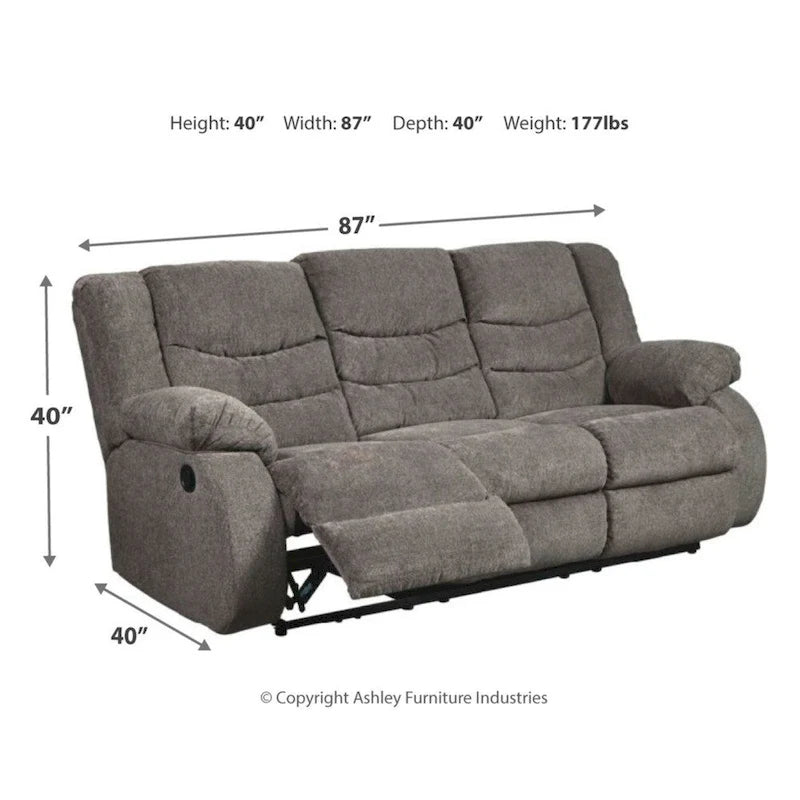 Canapé inclinable contemporain Tulen gris