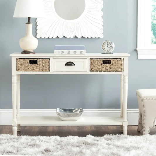 Console SAFAVIEH Edyth grise - 44,5 x 13,4 x 31,5 cm - 45 cm L x 13 cm P x 32 cm H