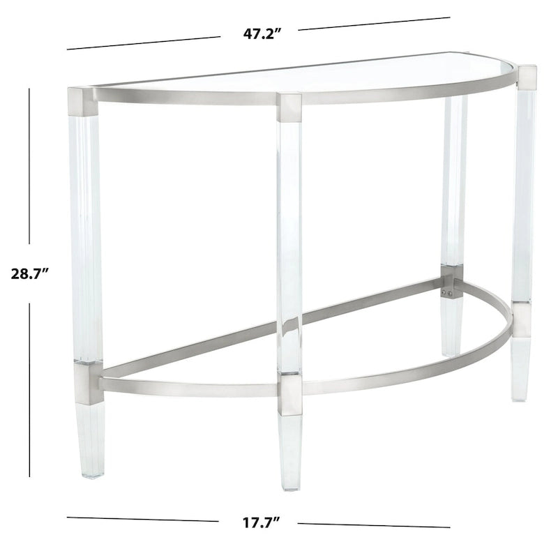 Console en acrylique Gunel de SAFAVIEH Couture - 120 cm (L) x 45 cm (l) x 73 cm (H)