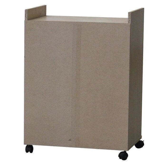 Chariot de cuisine pour micro-ondes, meuble de rangement d'appoint avec 1 tiroir et 2 portes, hêtre