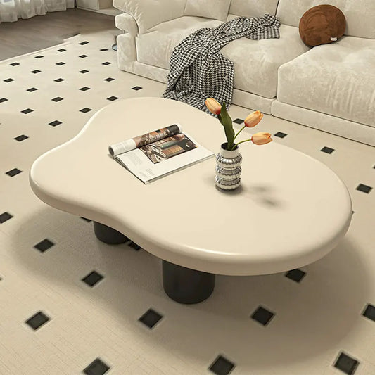 Table basse moderne en forme de nuage pour salon, 48,43 cm, table basse à 4 pieds - 48,4