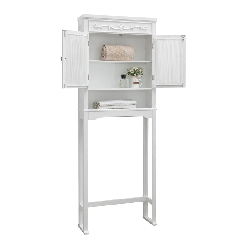 Meuble de rangement en bois Teamson Home Lisbon à placer au-dessus des toilettes