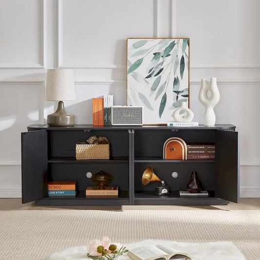Meuble de rangement/meuble TV à motif ondulé