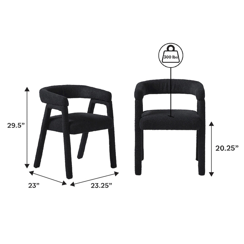 Ensemble de salle à manger Middlebrook 7 pièces en bois massif avec chaises entièrement recouvertes de tissu