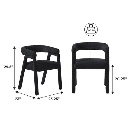 Ensemble de salle à manger Middlebrook 7 pièces en bois massif avec chaises entièrement recouvertes de tissu