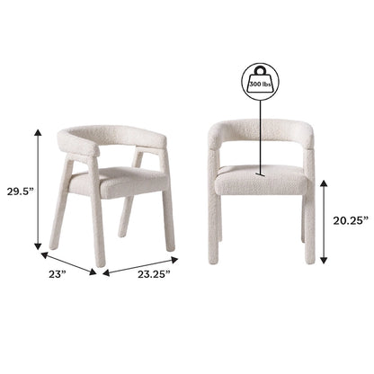 Ensemble de salle à manger Middlebrook 7 pièces en bois massif avec chaises entièrement recouvertes de tissu