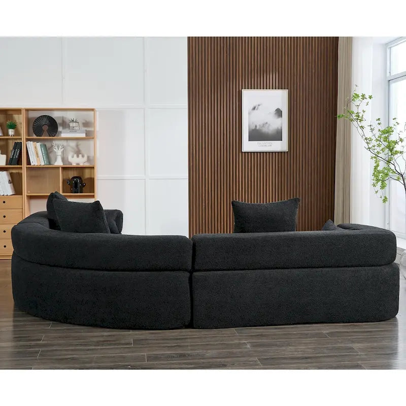 Canapé d'angle modulaire surdimensionné en boucle en forme de L, 3 pièces, combinaison libre