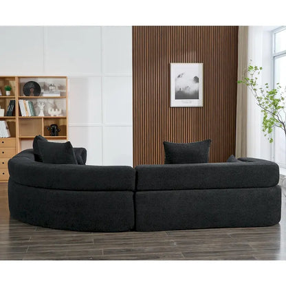 Canapé d'angle modulaire surdimensionné en boucle en forme de L, 3 pièces, combinaison libre