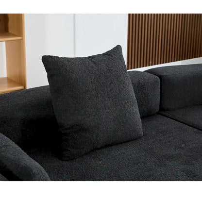 Canapé d'angle modulaire surdimensionné en boucle en forme de L, 3 pièces, combinaison libre