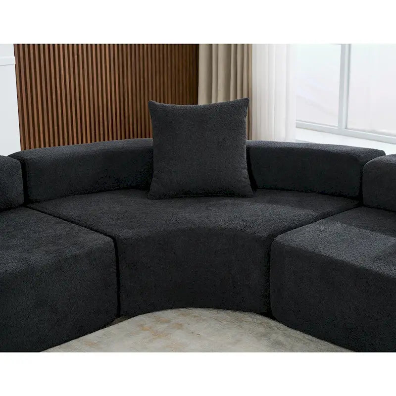 Canapé d'angle modulaire surdimensionné en boucle en forme de L, 3 pièces, combinaison libre