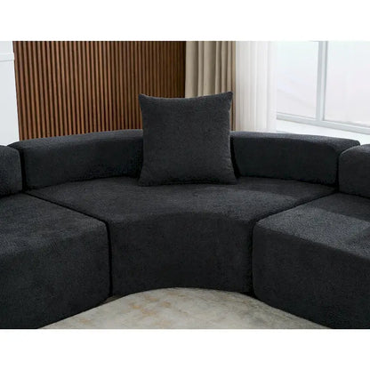 Canapé d'angle modulaire surdimensionné en boucle en forme de L, 3 pièces, combinaison libre