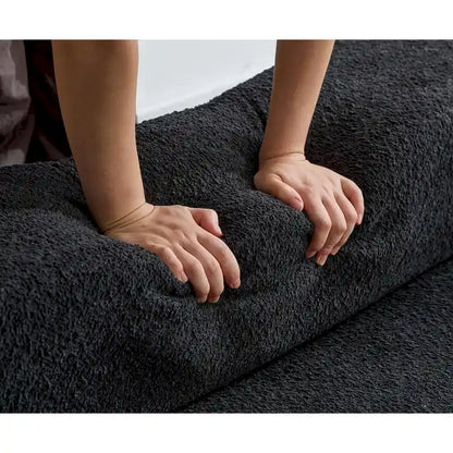 Canapé d'angle modulaire surdimensionné en boucle en forme de L, 3 pièces, combinaison libre