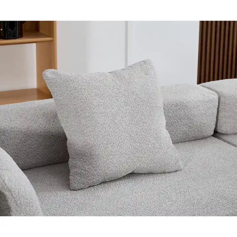 Canapé d'angle modulaire surdimensionné en boucle en forme de L, 3 pièces, combinaison libre