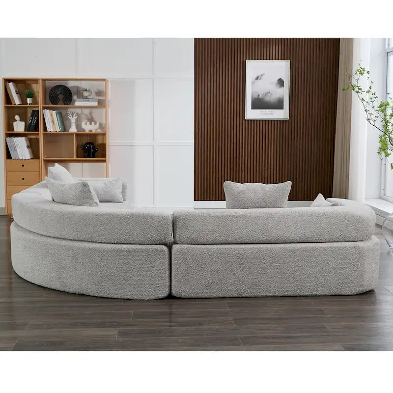 Canapé d'angle modulaire surdimensionné en boucle en forme de L, 3 pièces, combinaison libre