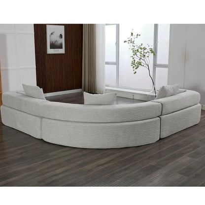 Canapé d'angle modulaire surdimensionné en boucle en forme de L, 3 pièces, combinaison libre