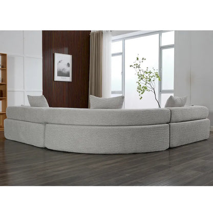 Canapé d'angle modulaire surdimensionné en boucle en forme de L, 3 pièces, combinaison libre