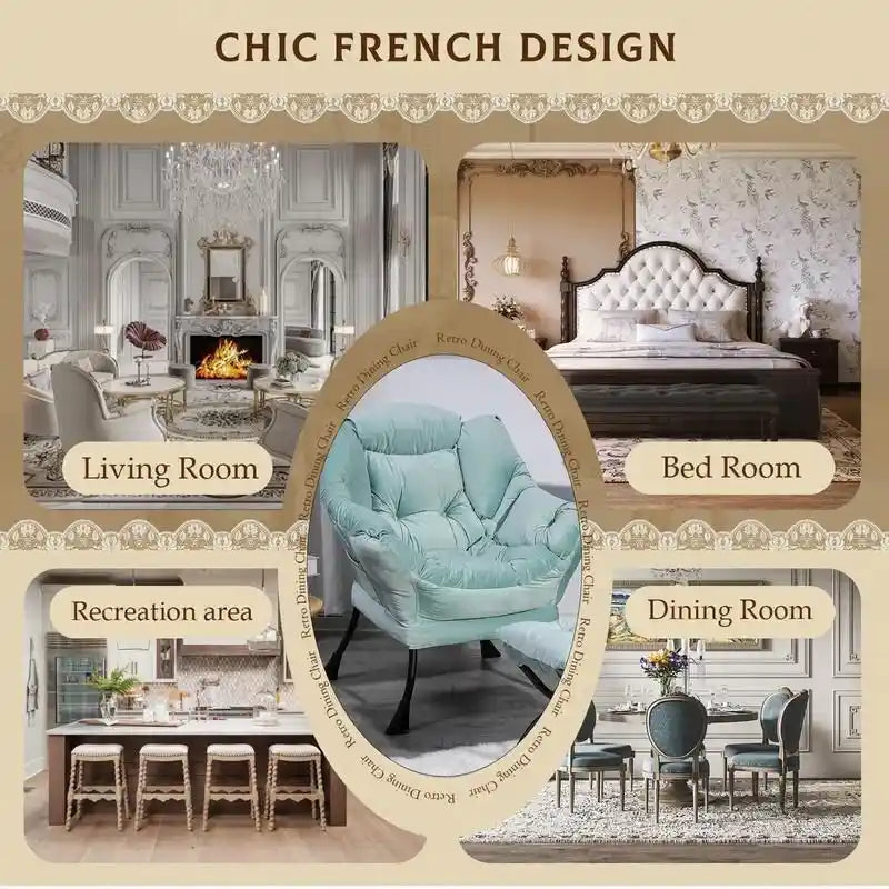 Fauteuil relax moderne en coton épais rembourré avec repose-pieds pliable