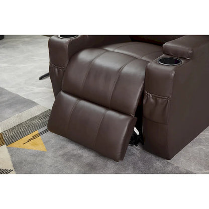 Fauteuil inclinable moderne, canapé inclinable en similicuir avec porte-gobelets et télécommande