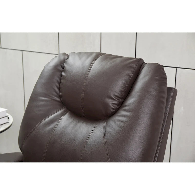 Fauteuil inclinable moderne, canapé inclinable en similicuir avec porte-gobelets et télécommande
