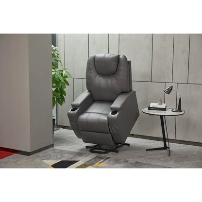Fauteuil inclinable moderne, canapé inclinable en similicuir avec porte-gobelets et télécommande