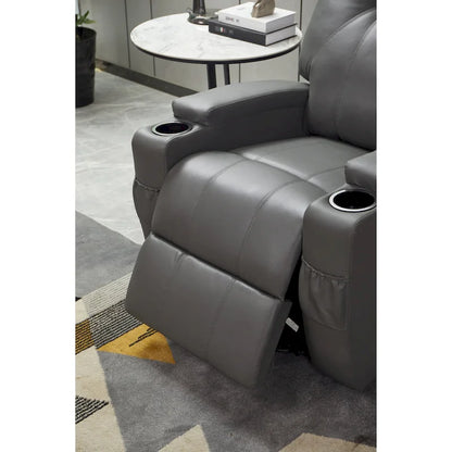 Fauteuil inclinable moderne, canapé inclinable en similicuir avec porte-gobelets et télécommande