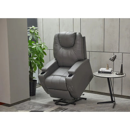 Fauteuil inclinable moderne, canapé inclinable en similicuir avec porte-gobelets et télécommande