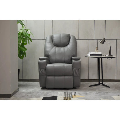 Fauteuil inclinable moderne, canapé inclinable en similicuir avec porte-gobelets et télécommande