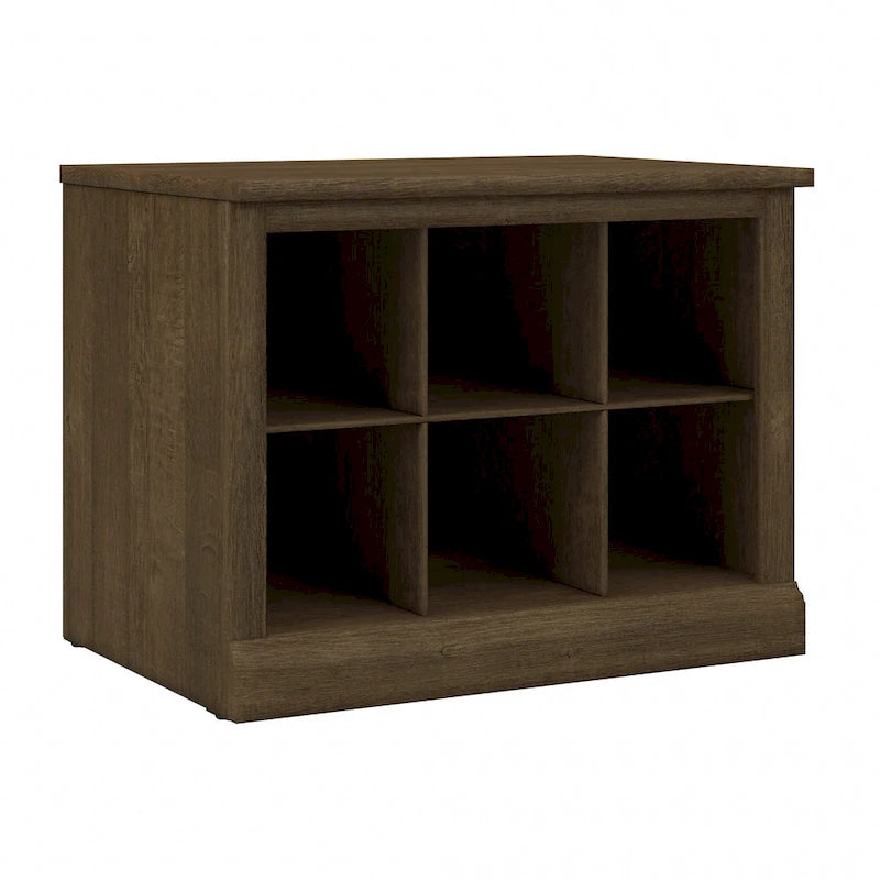 Banc à chaussures Woodland 24W avec étagères, par Bush Furniture