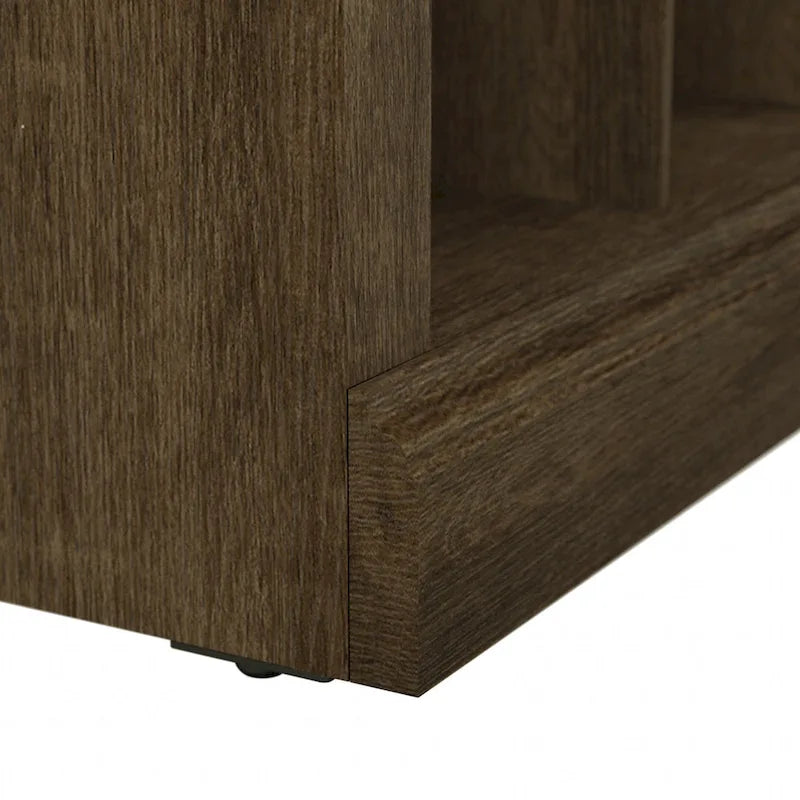 Banc à chaussures Woodland 24W avec étagères, par Bush Furniture