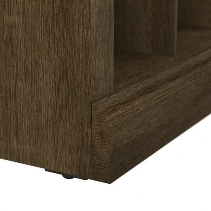 Banc à chaussures Woodland 24W avec étagères, par Bush Furniture