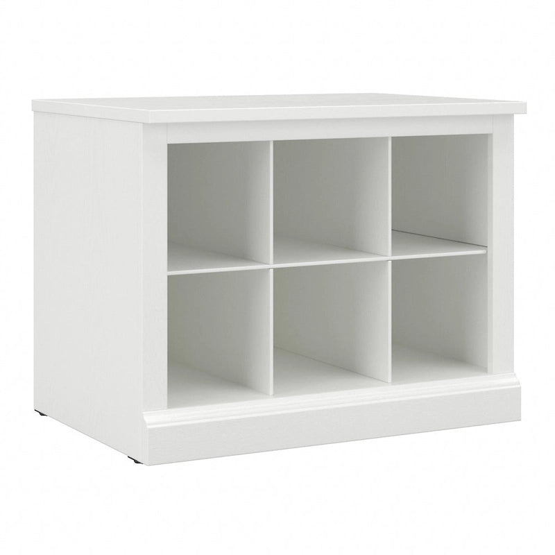 Banc à chaussures Woodland 24W avec étagères, par Bush Furniture