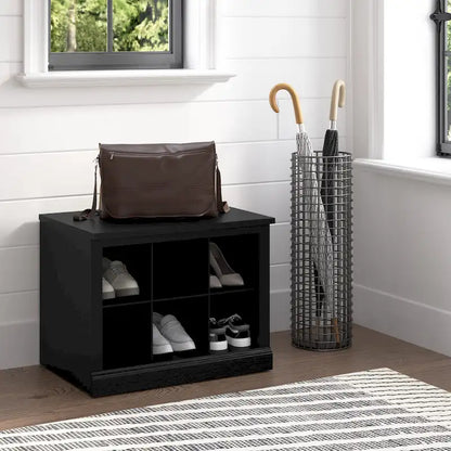 Banc à chaussures Woodland 24W avec étagères, par Bush Furniture