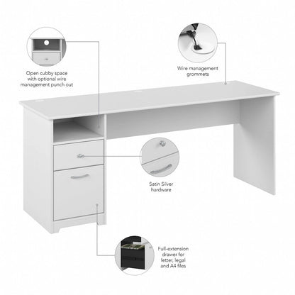 Bureau d'ordinateur Cabot 72W avec tiroirs, par Bush Furniture