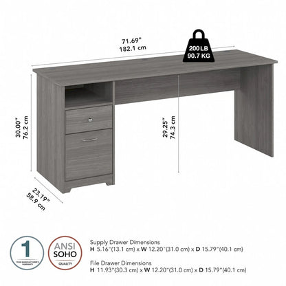 Bureau d'ordinateur Cabot 72W avec tiroirs, par Bush Furniture
