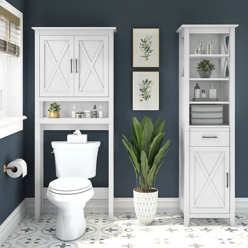 Armoire à linge haute Key West et rangement gain de place par Bush Furniture