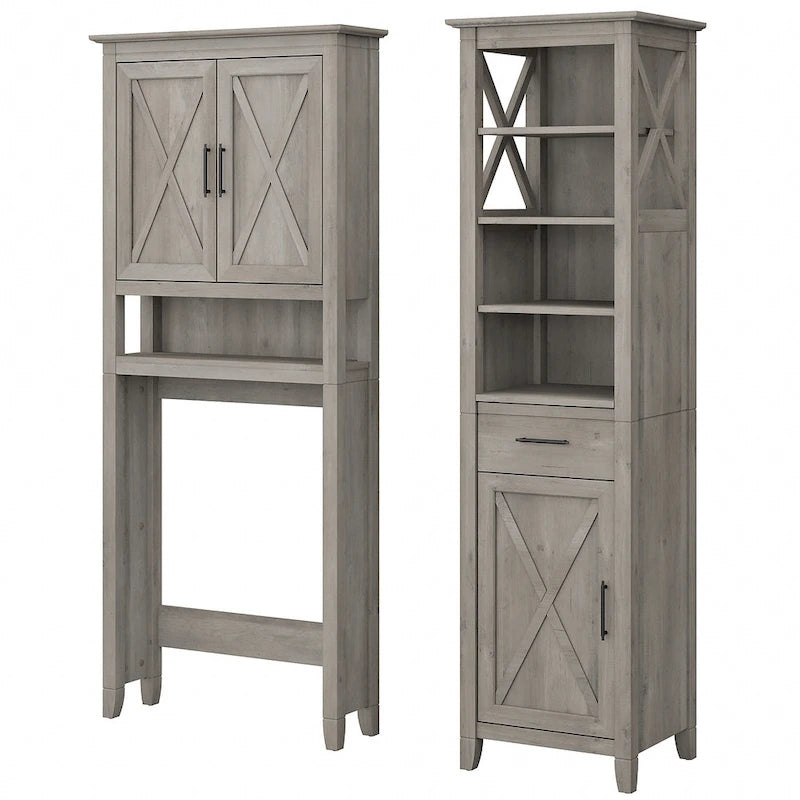 Armoire à linge haute Key West et rangement gain de place par Bush Furniture