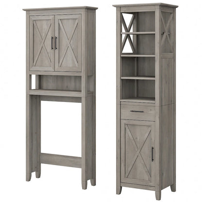 Armoire à linge haute Key West et rangement gain de place par Bush Furniture