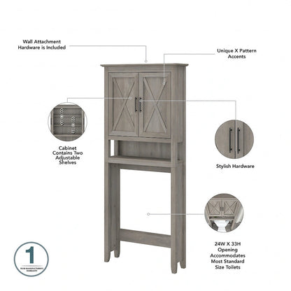 Armoire à linge haute Key West et rangement gain de place par Bush Furniture